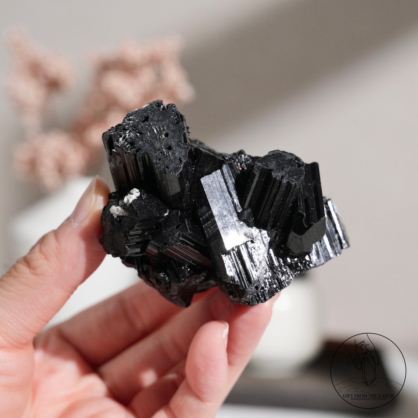 莫桑比克亮面黑碧璽原石