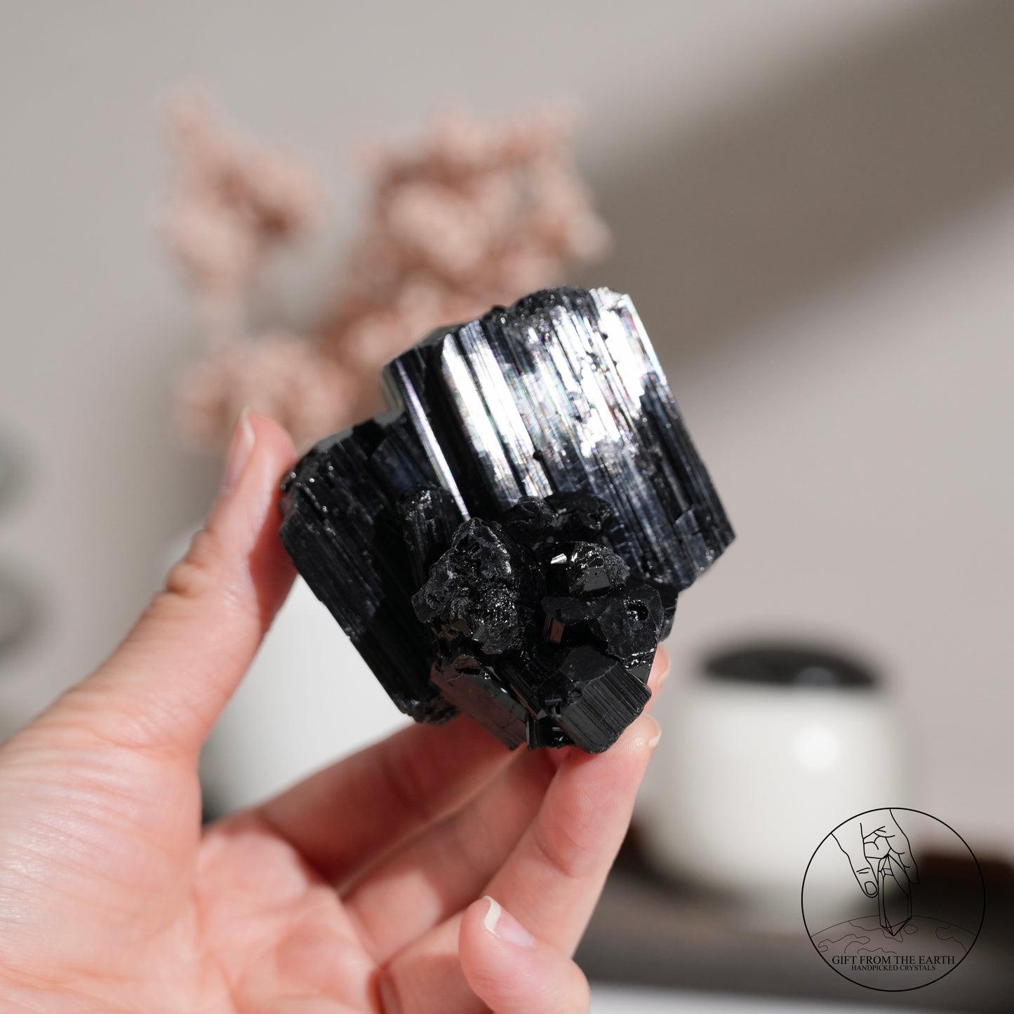 莫桑比克亮面黑碧璽原石