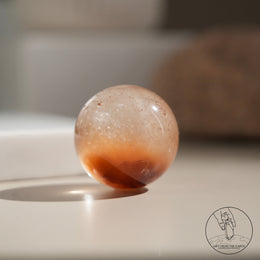 紅黃兔毛水晶球