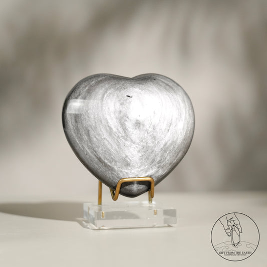 Golden obsidian heart