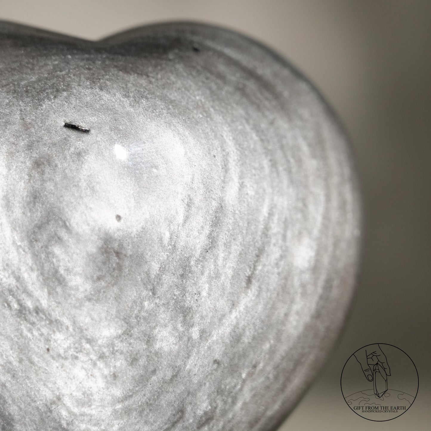 Golden obsidian heart