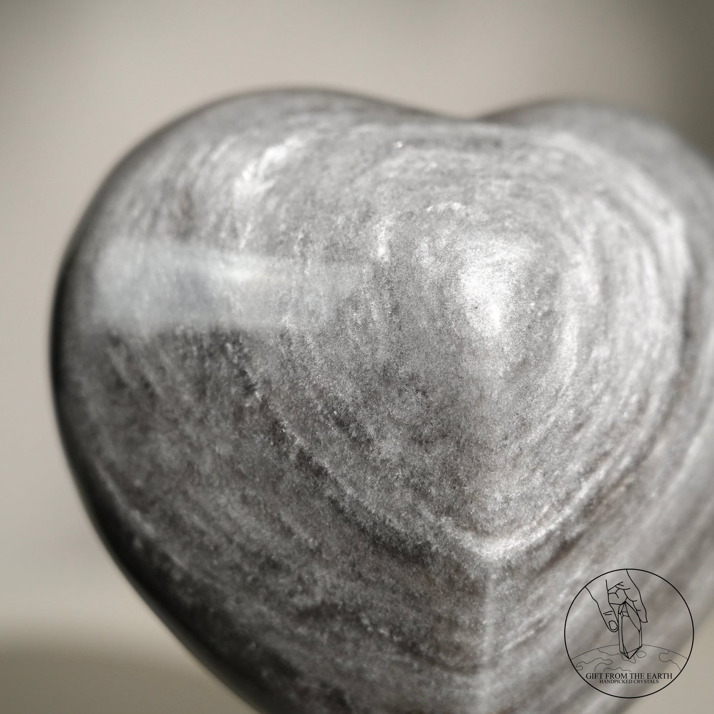Golden obsidian heart