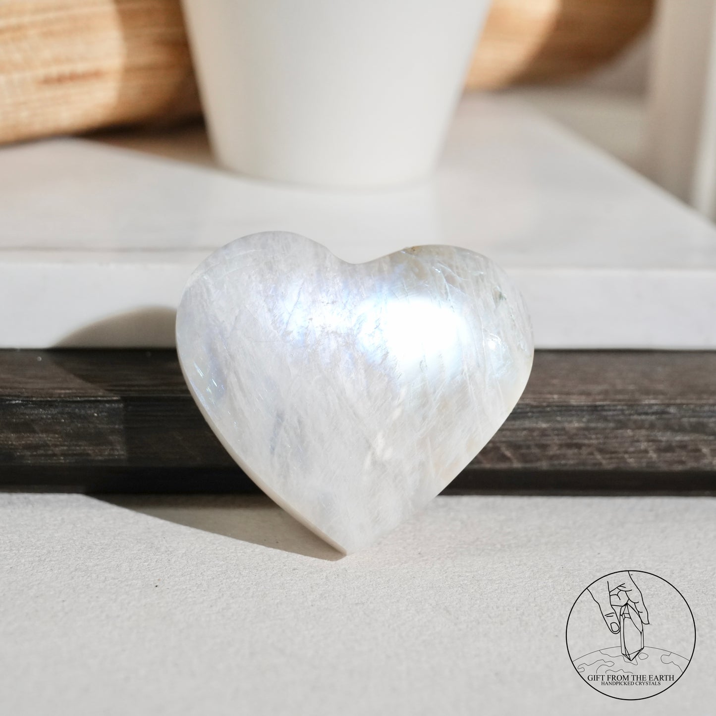 坦桑尼亞白月光石心