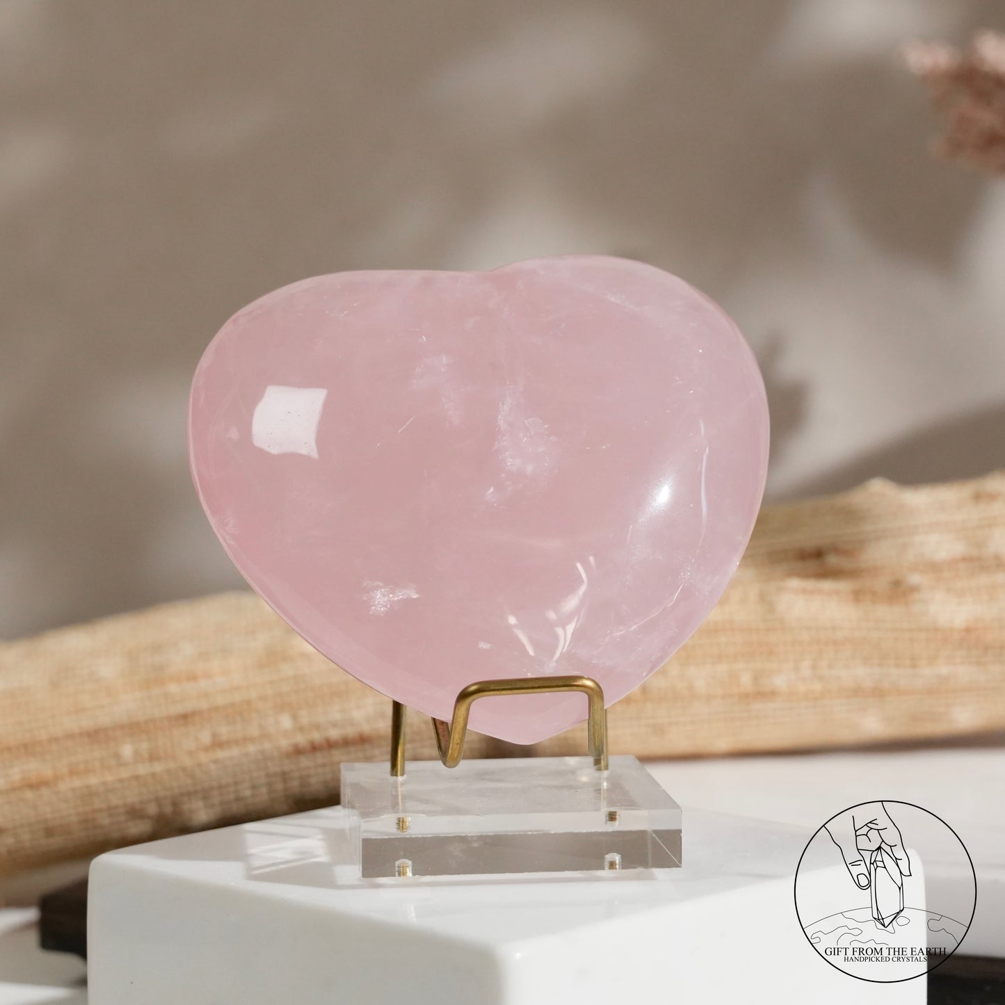 莫桑比克星光粉晶心