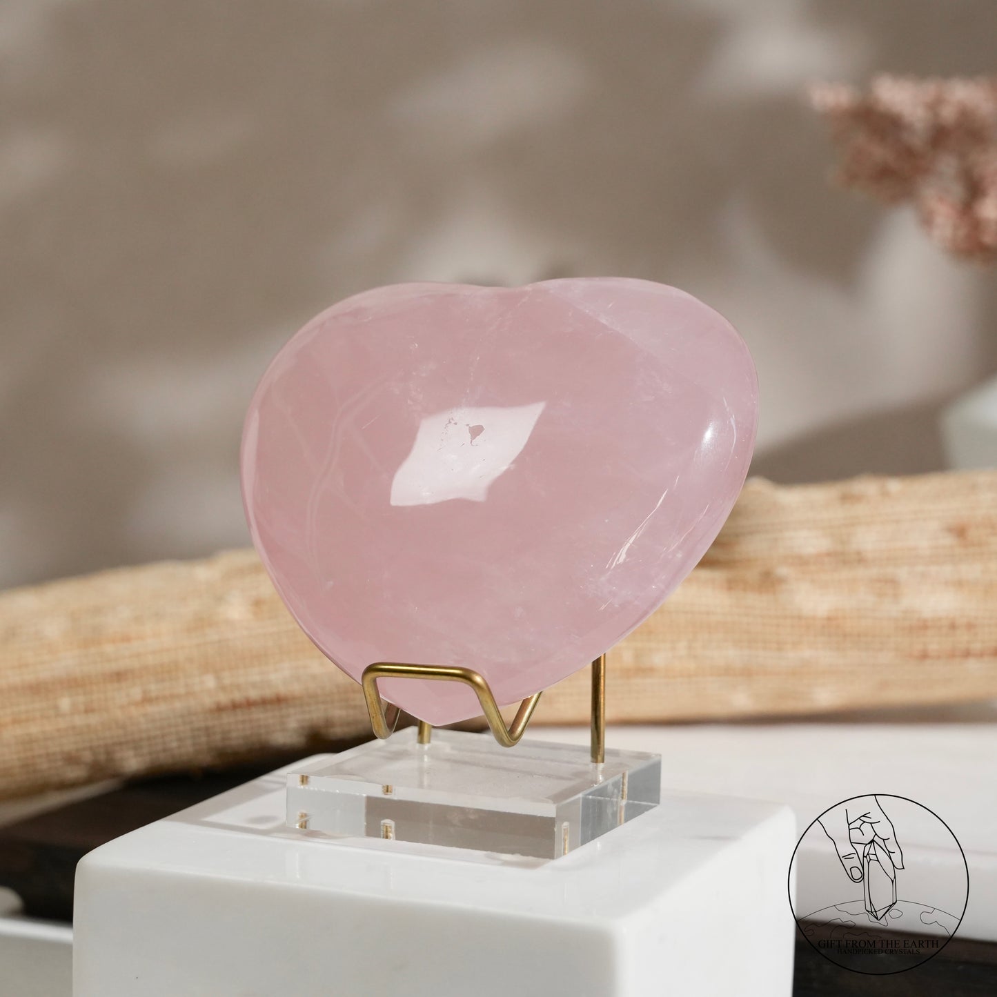 莫桑比克星光粉晶心