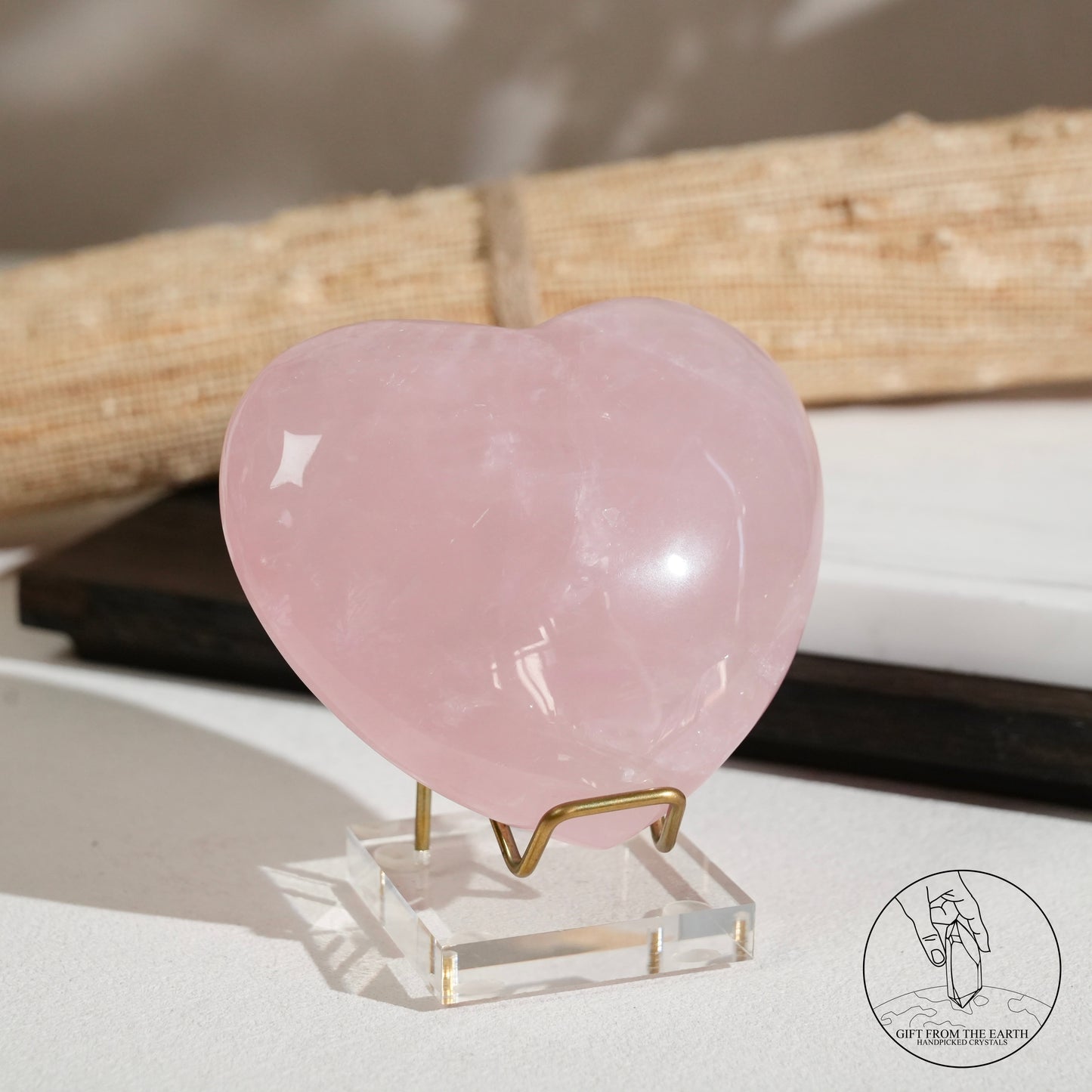 莫桑比克星光粉晶心