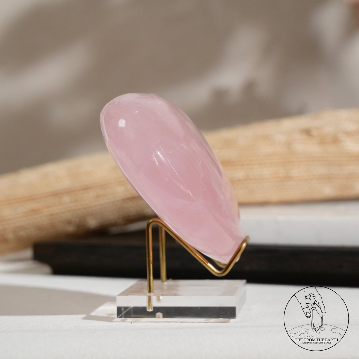 莫桑比克星光粉晶心