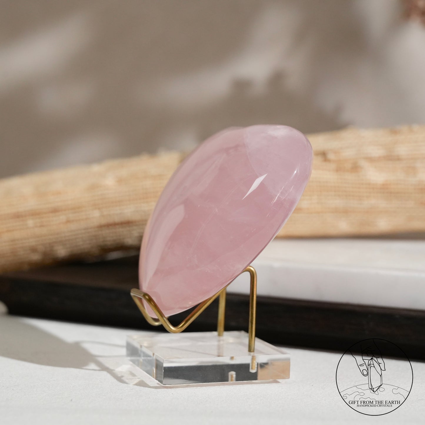 莫桑比克星光粉晶心