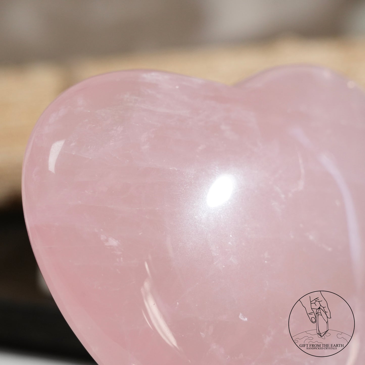 莫桑比克星光粉晶心