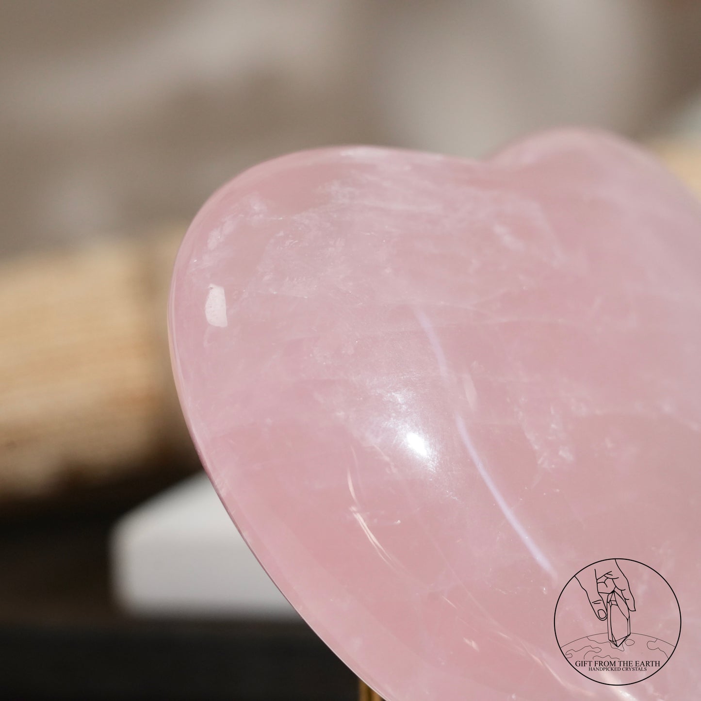 莫桑比克星光粉晶心