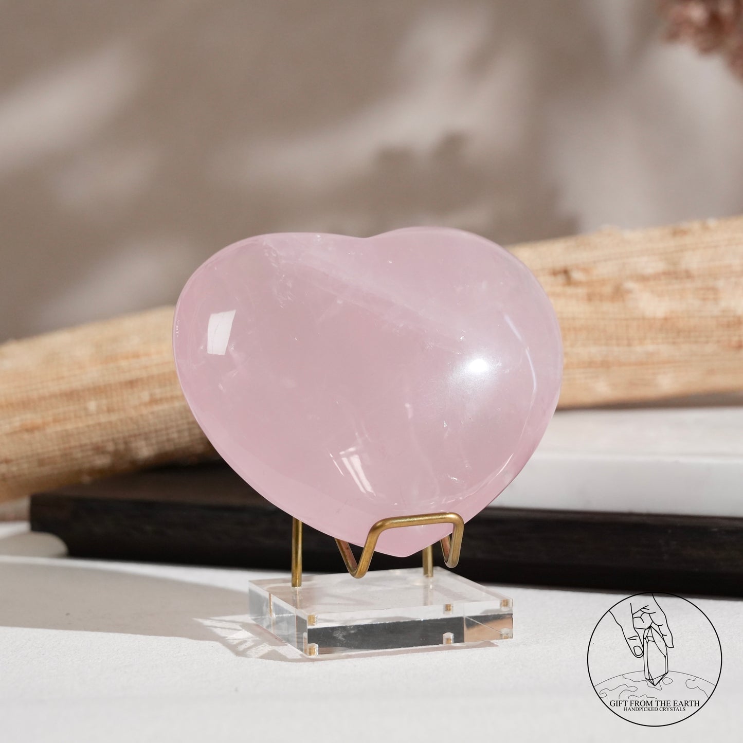 莫桑比克星光粉晶心