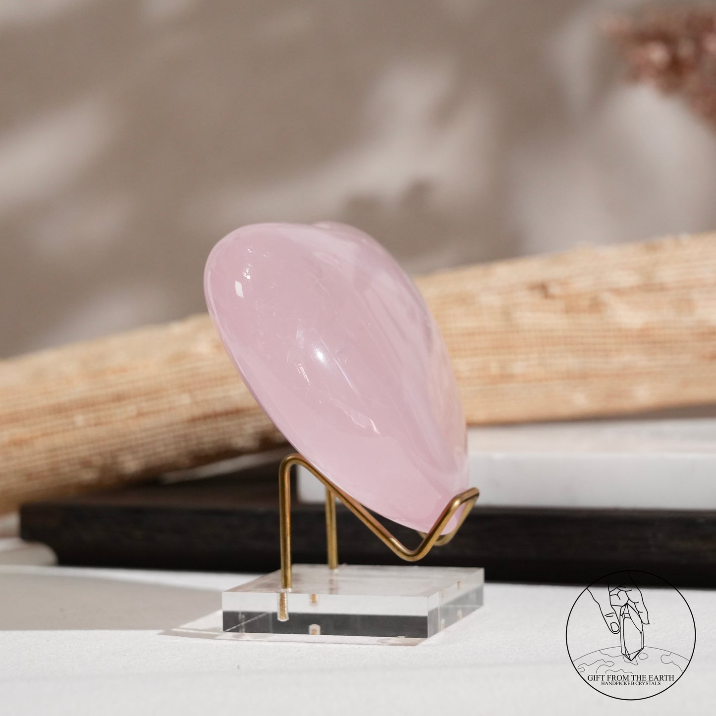 莫桑比克星光粉晶心