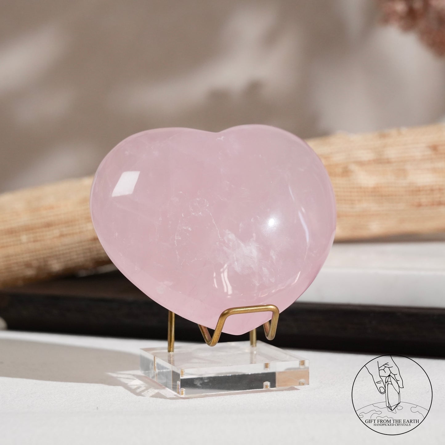 莫桑比克星光粉晶心