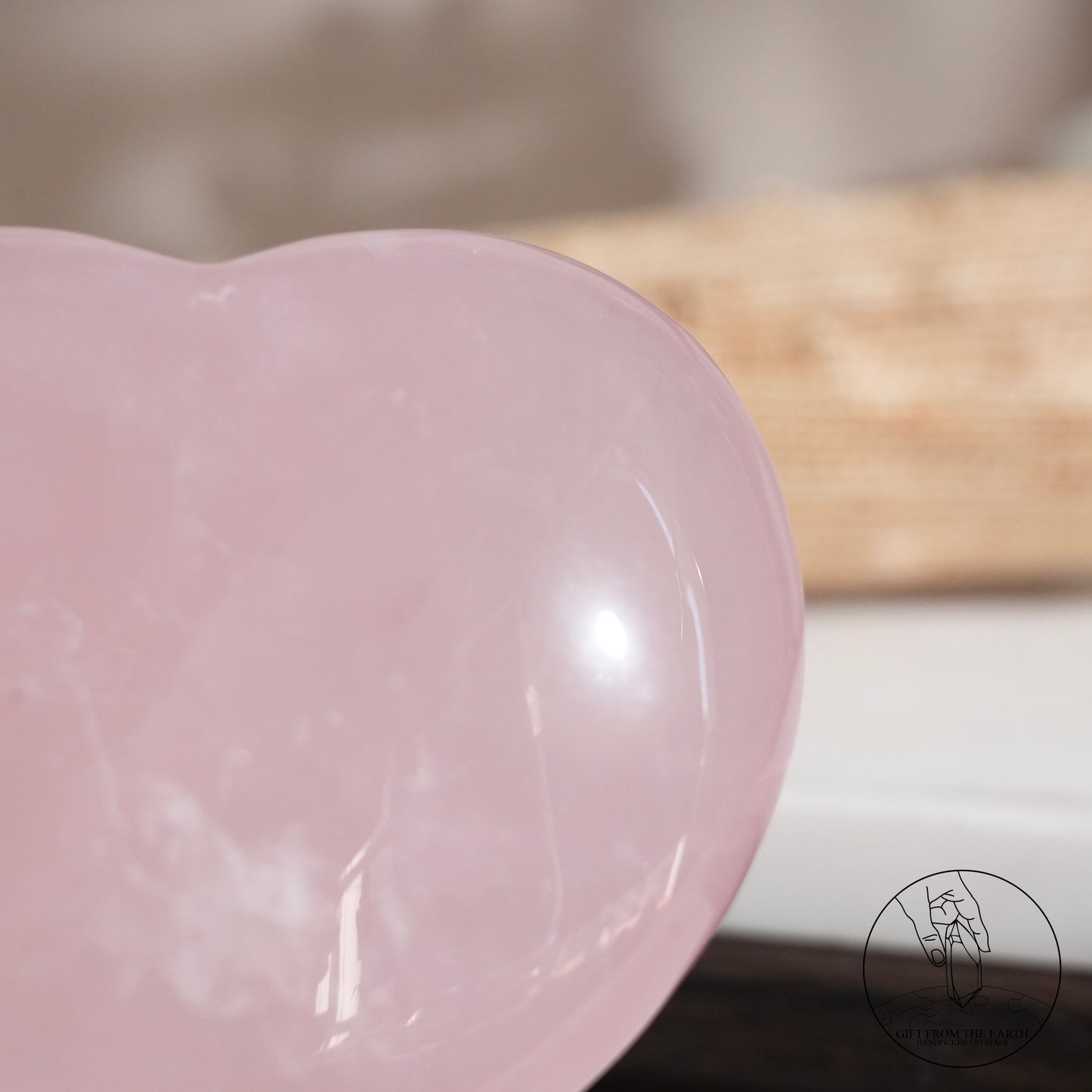 莫桑比克星光粉晶心