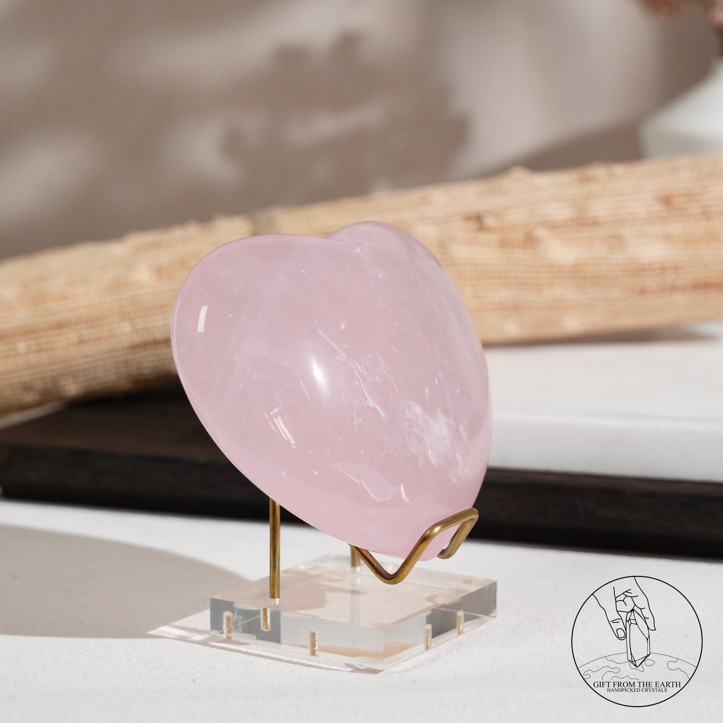 莫桑比克星光粉晶心