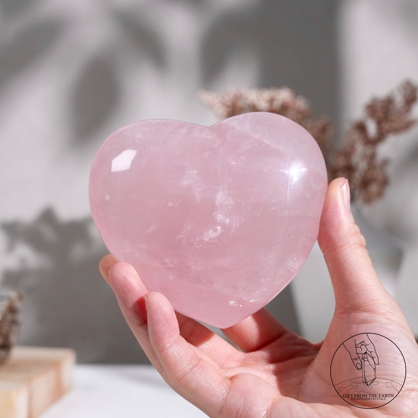 莫桑比克星光粉晶心