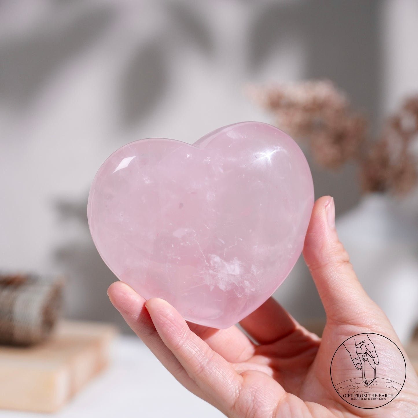 莫桑比克星光粉晶心