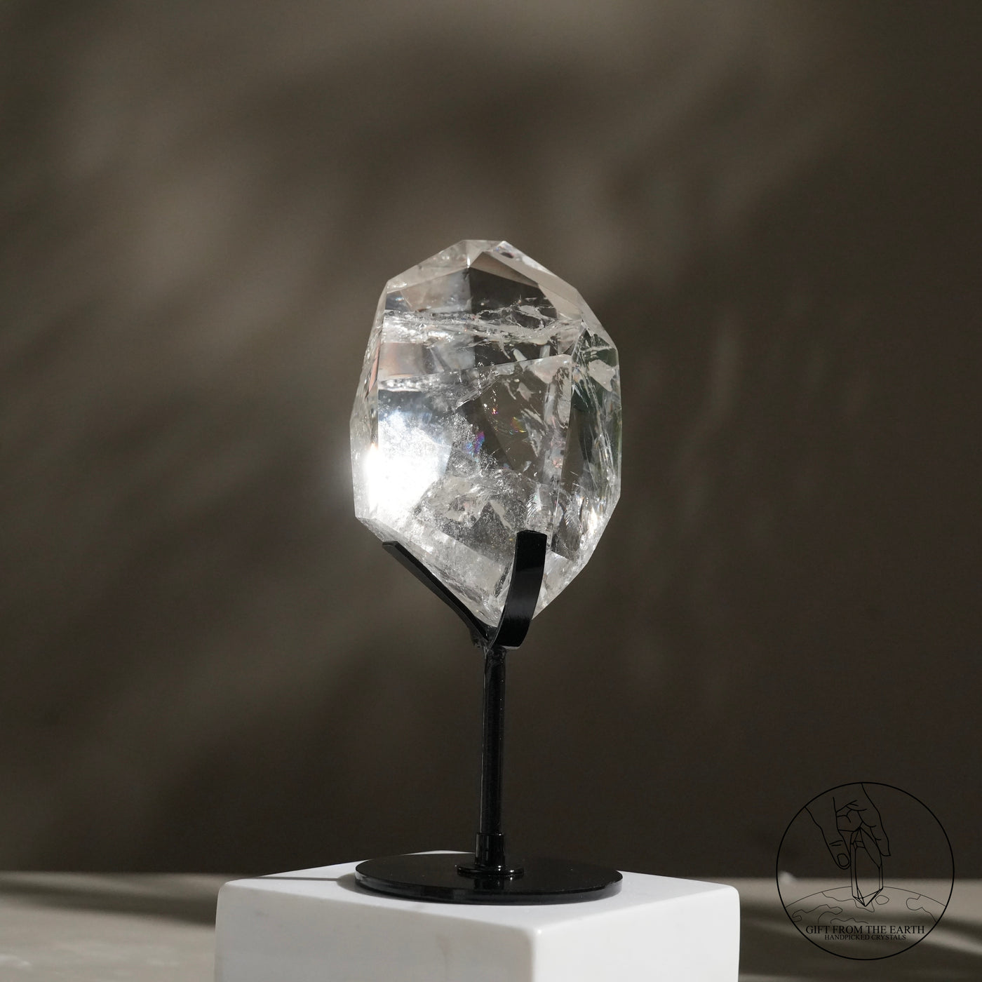 彩虹白水晶隨形