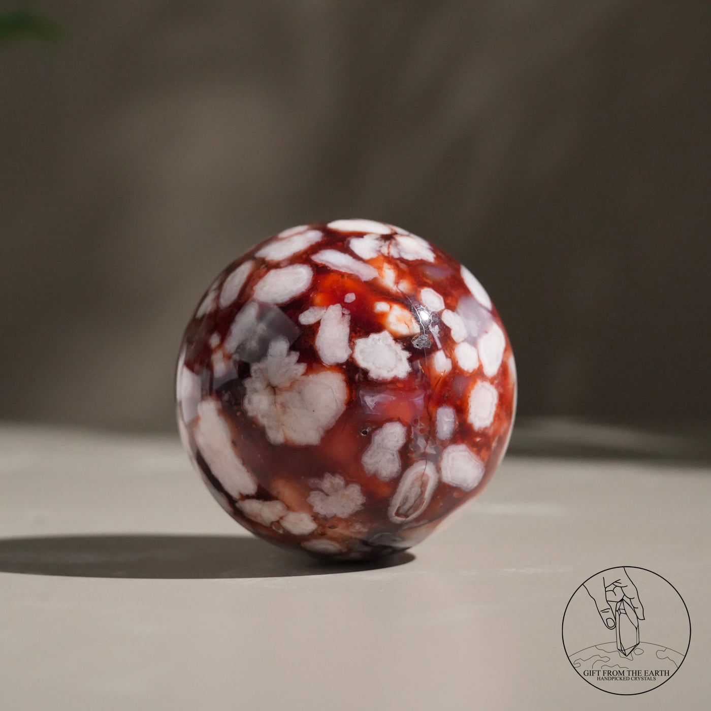 粉紅櫻花瑪瑙球