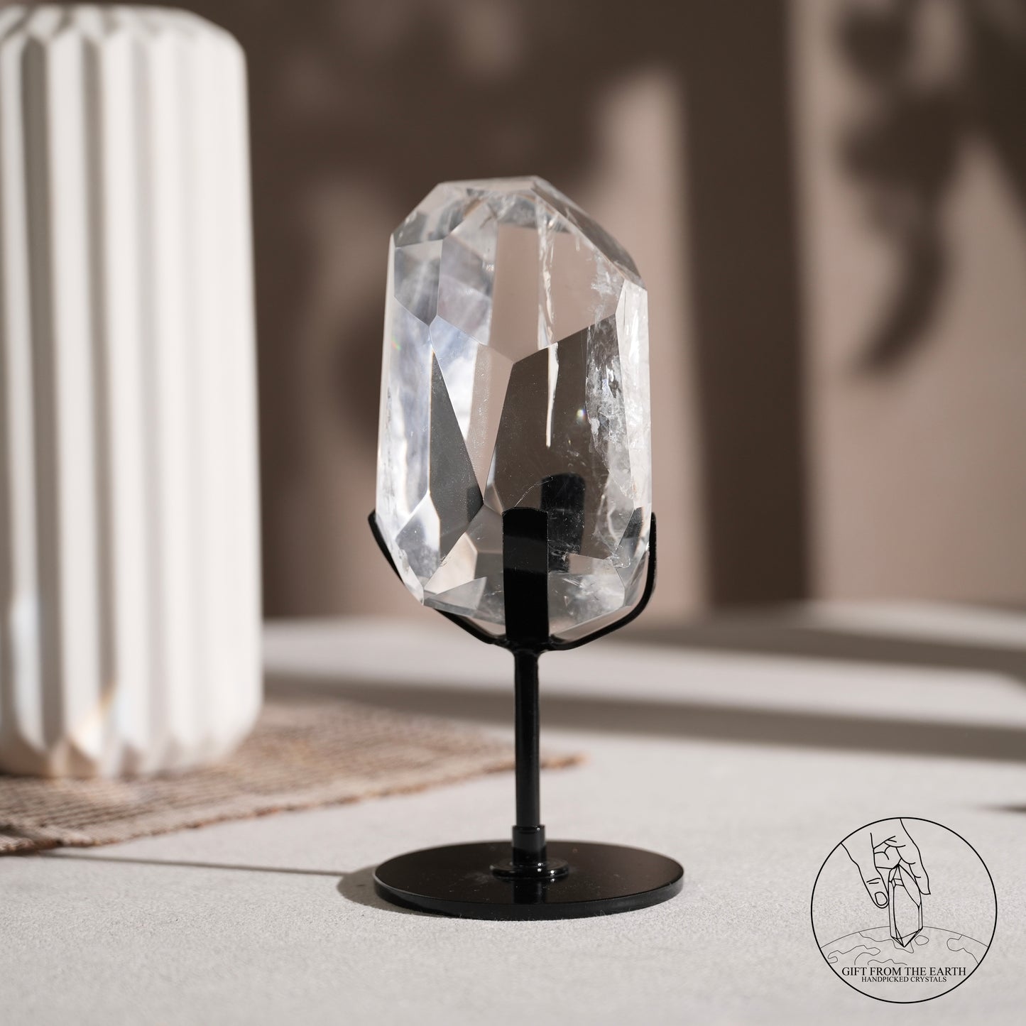 Clear quartz freeform