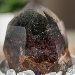 半打磨紅綠千層幽靈水晶