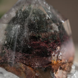 半打磨紅綠千層幽靈水晶
