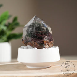 半打磨紅綠千層幽靈水晶