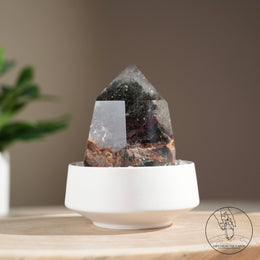半打磨紅綠千層幽靈水晶