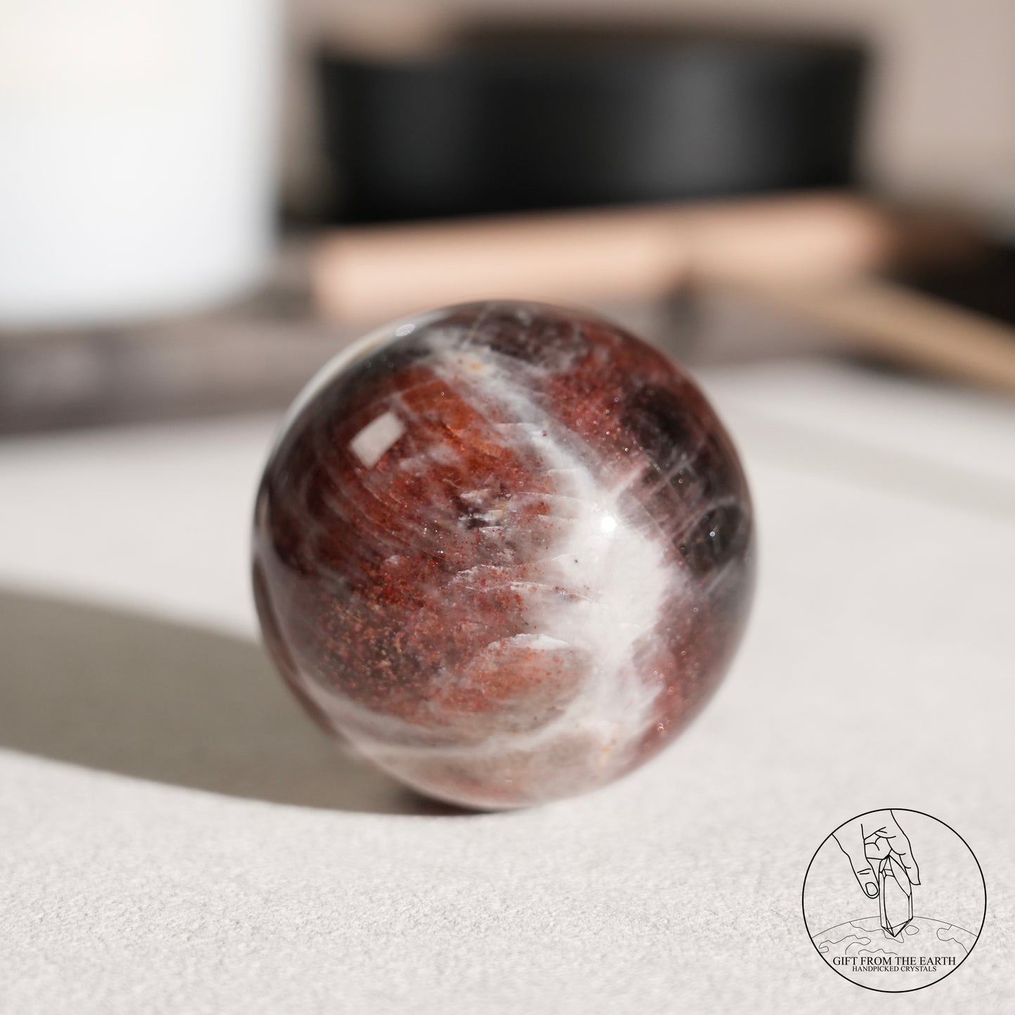 Golden sunstone sphere
