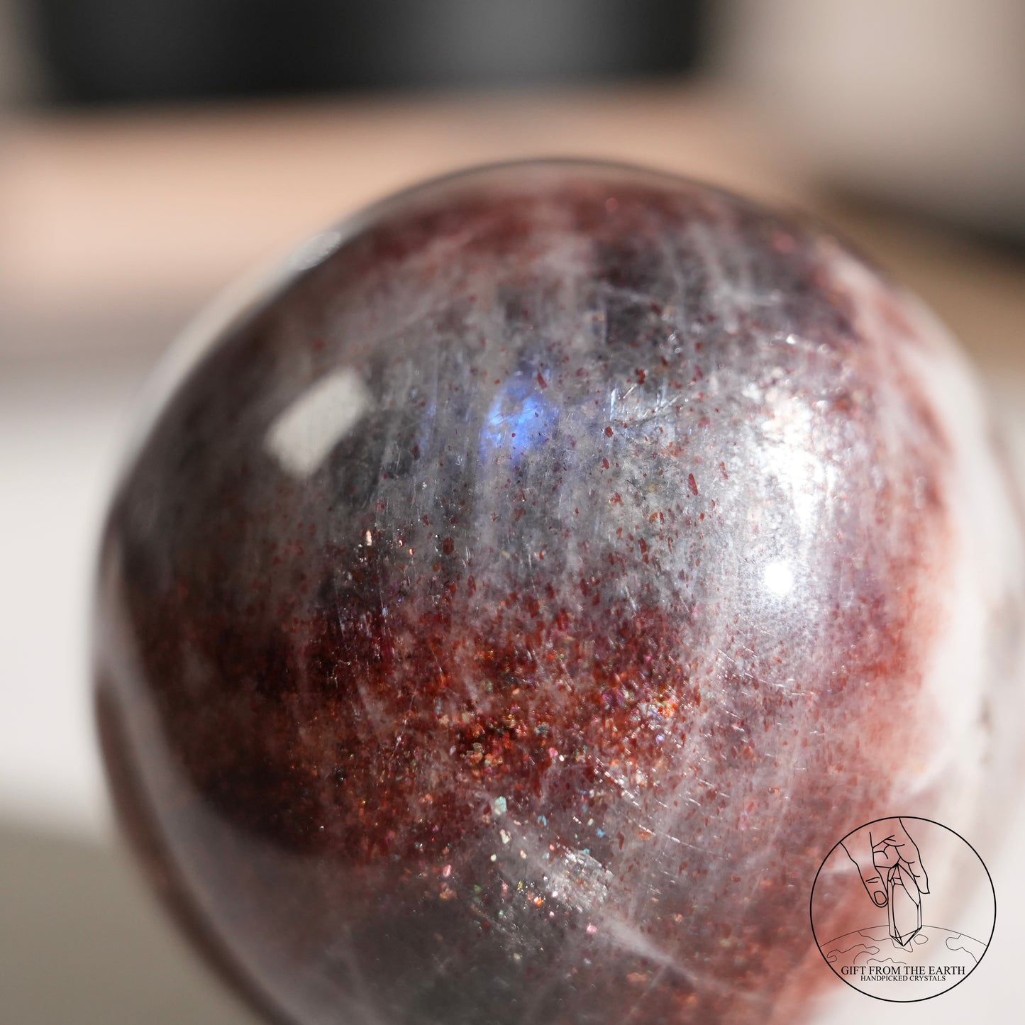 Golden sunstone sphere