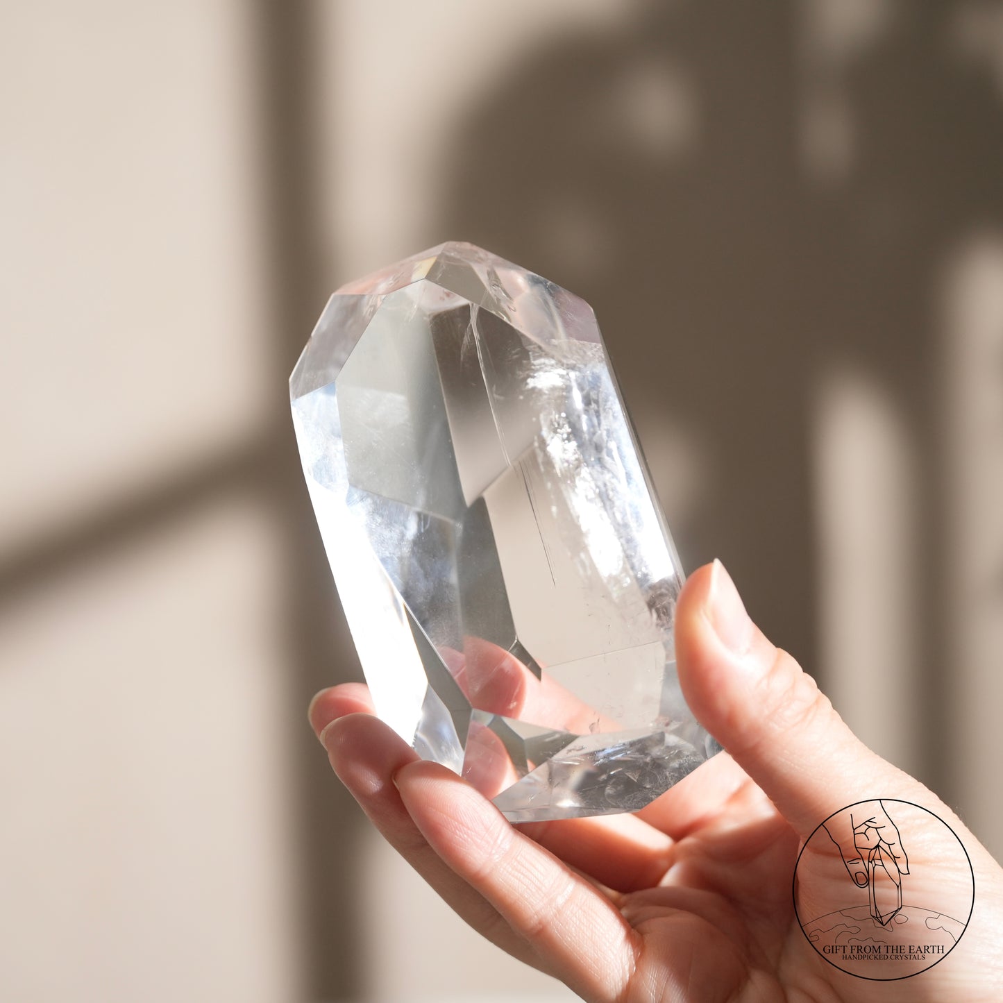 Clear quartz freeform