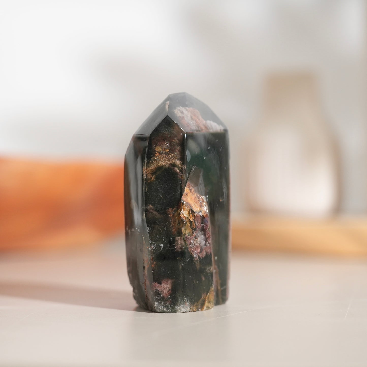 紅綠白幽靈水晶柱