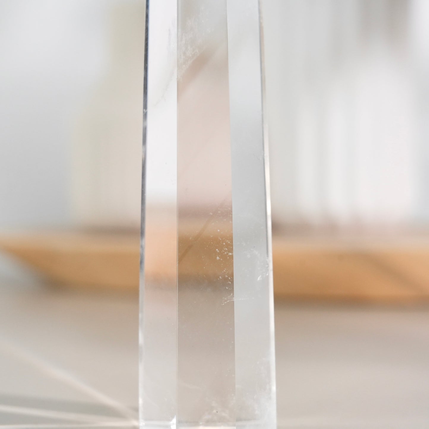 藍針白水晶柱