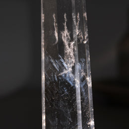 藍針白水晶柱