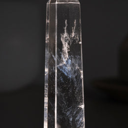 藍針白水晶柱