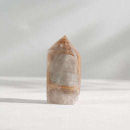 灰黃兔毛水晶柱