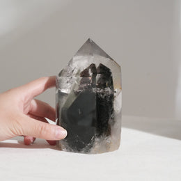 綠幽靈水晶柱