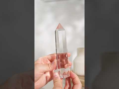 藍針白水晶柱